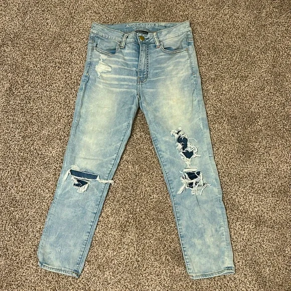 ✨AE 🦅 Distressed Skinny Crop✨ - Picture 4 of 6